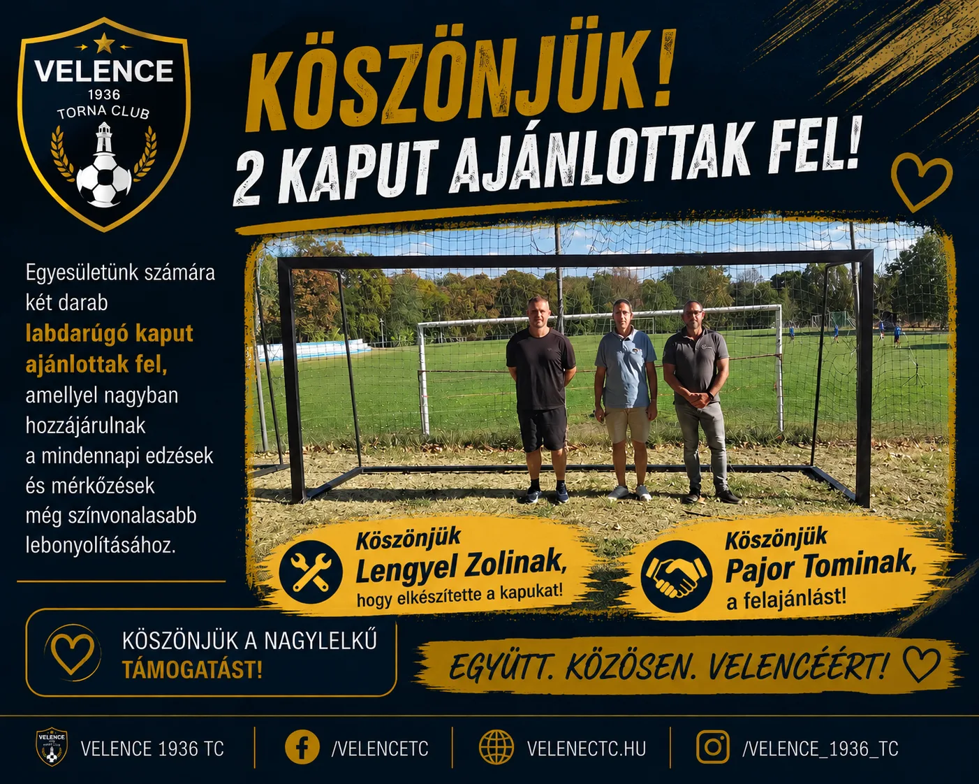 ⚽ Köszönjük a nagylelkű felajánlást!