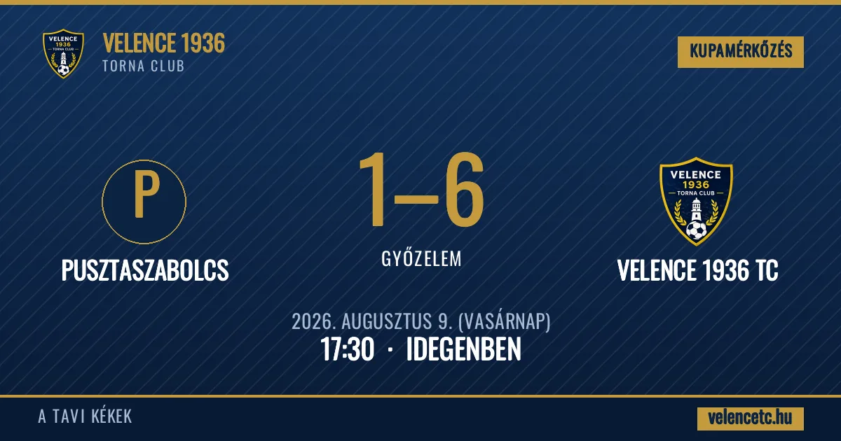 Idegenbeli győzelem a Pusztaszabolcs otthonában — 1–6