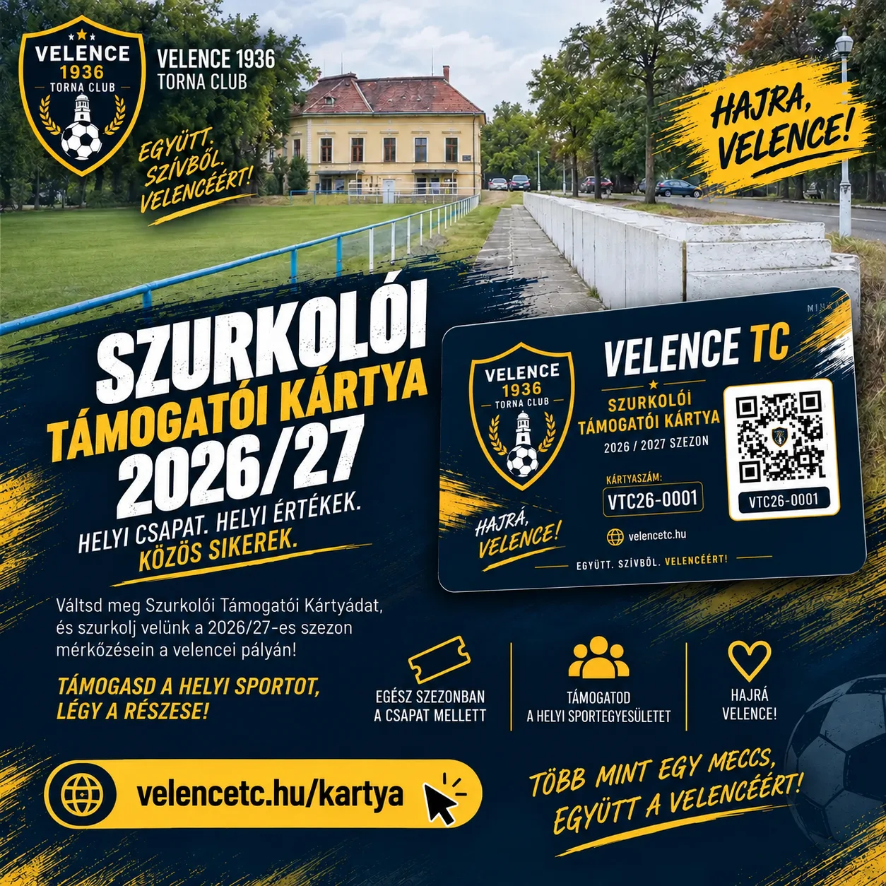 ⚽💙💛 MEGVÁLTHATÓ A 2026/27-ES TÁMOGATÓI KÁRTYA! 💛💙