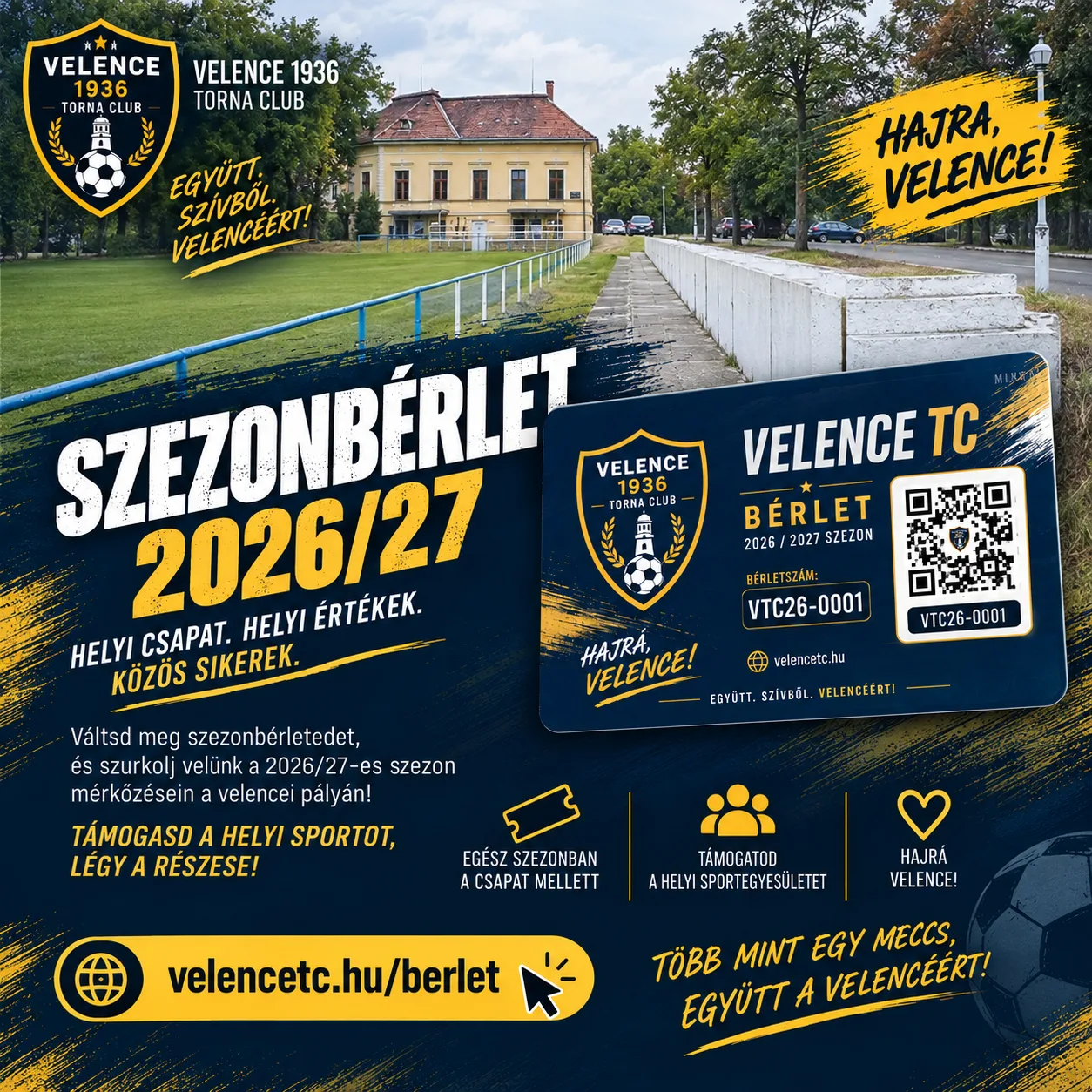 ⚽💙💛 MEGVÁLTHATÓ A 2026/27-ES SZEZONBÉRLET! 💛💙
